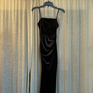 Black Velvet Evening Gown
